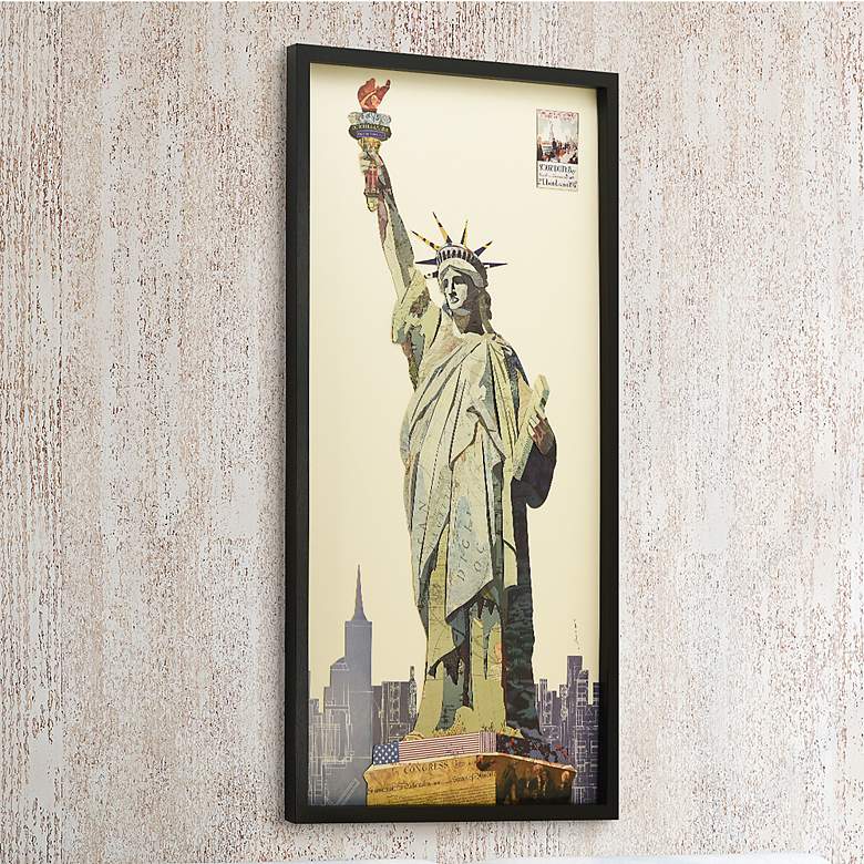 Image 1 Lady Liberty 48" High Dimensional Collage Framed Wall Art