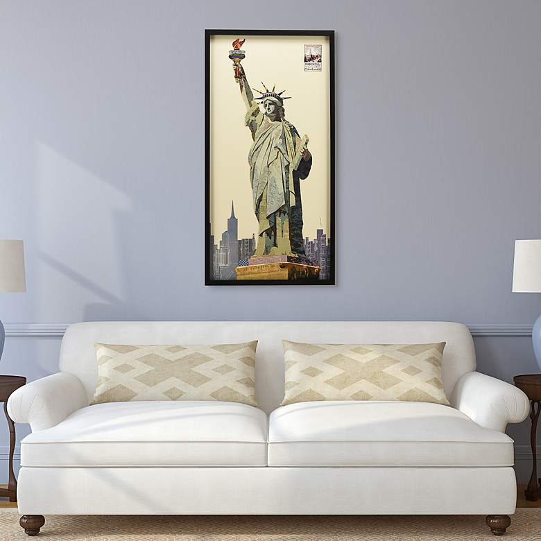 Image 5 Lady Liberty 48" High Dimensional Collage Framed Wall Art more views