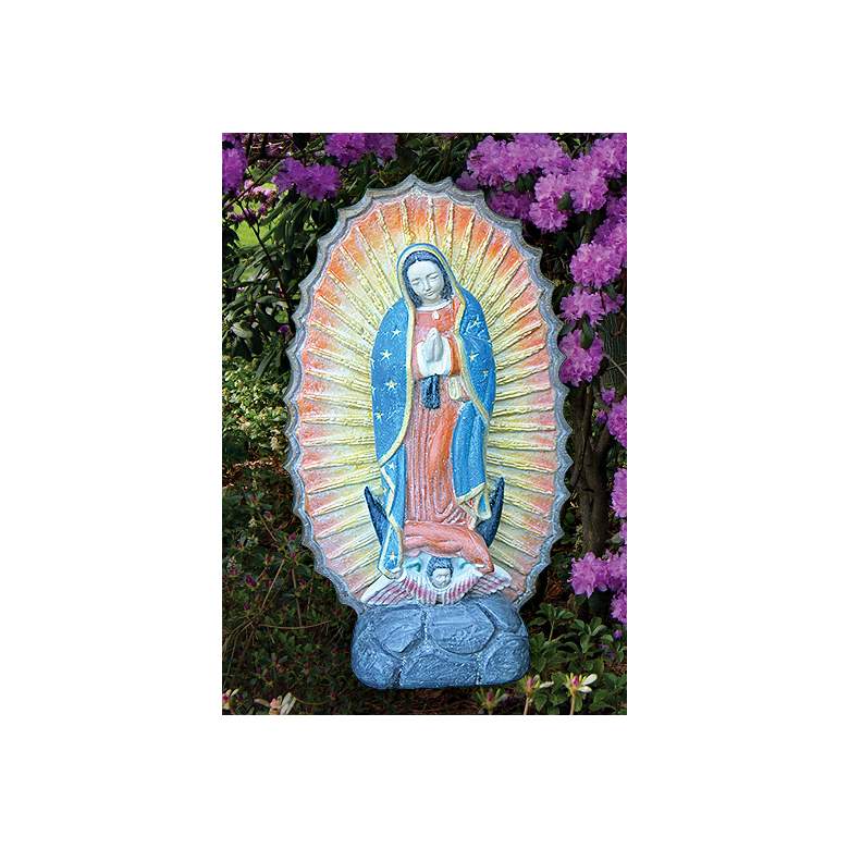 Image 1 Lady of Guadalupe 20 inch High Cast Stone Garden Accent Statue
