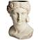 Lady's Head Shaped 15" High Matte Cream Flower Pot