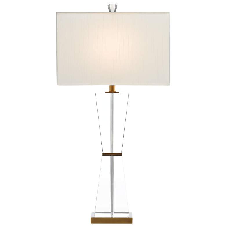 Image 1 Laelia Brass and Crystal Modern Table Lamp