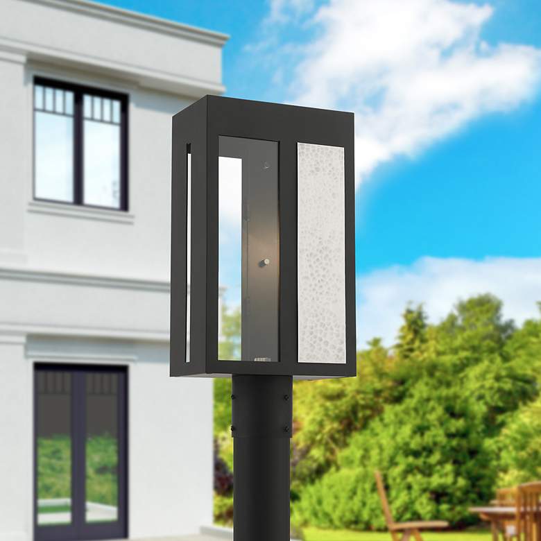 Image 1 Lafayette 1 Light Black Outdoor Post Top Lantern