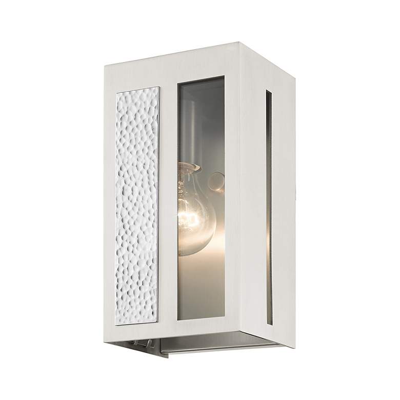 Image 6 Lafayette 1 Light Brushed Nickel Outdoor ADA Wall Lantern more views