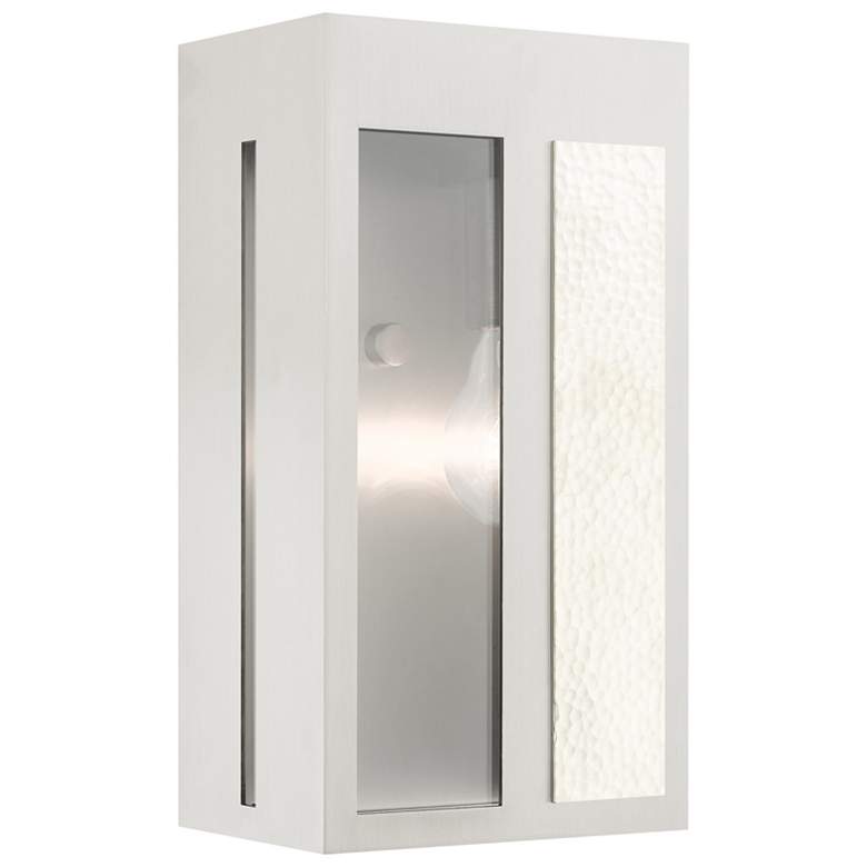 Image 1 Lafayette 1 Light Brushed Nickel Outdoor ADA Wall Lantern