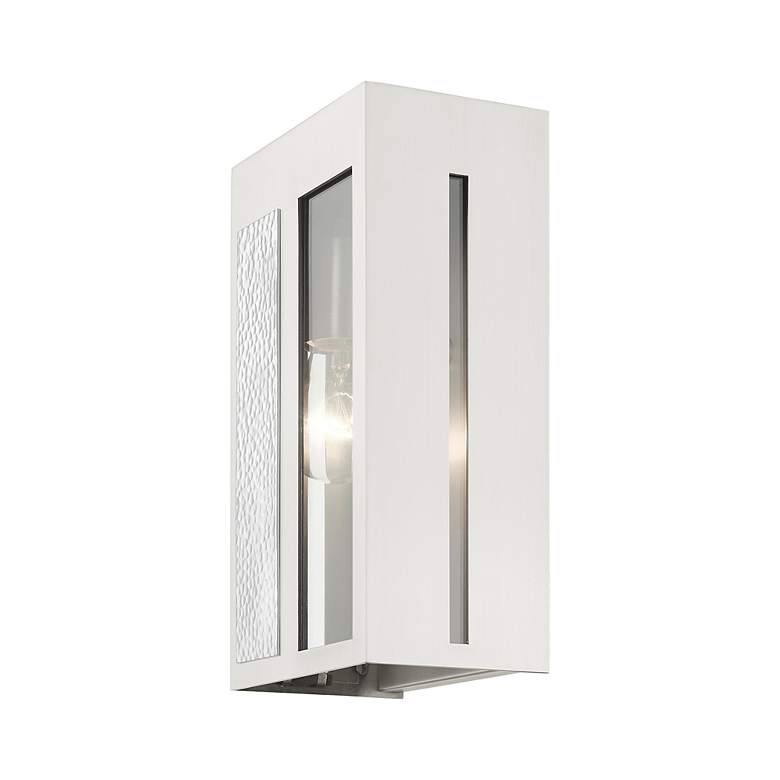 Image 7 Lafayette 1 Light Brushed Nickel Outdoor ADA Wall Lantern more views
