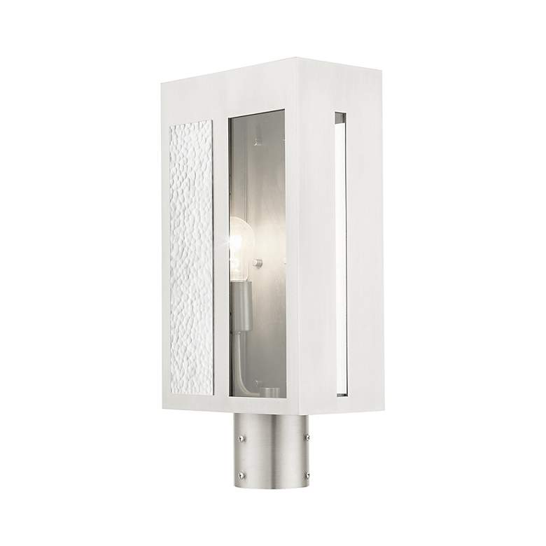 Image 7 Lafayette 1 Light Brushed Nickel Outdoor Post Top Lantern more views