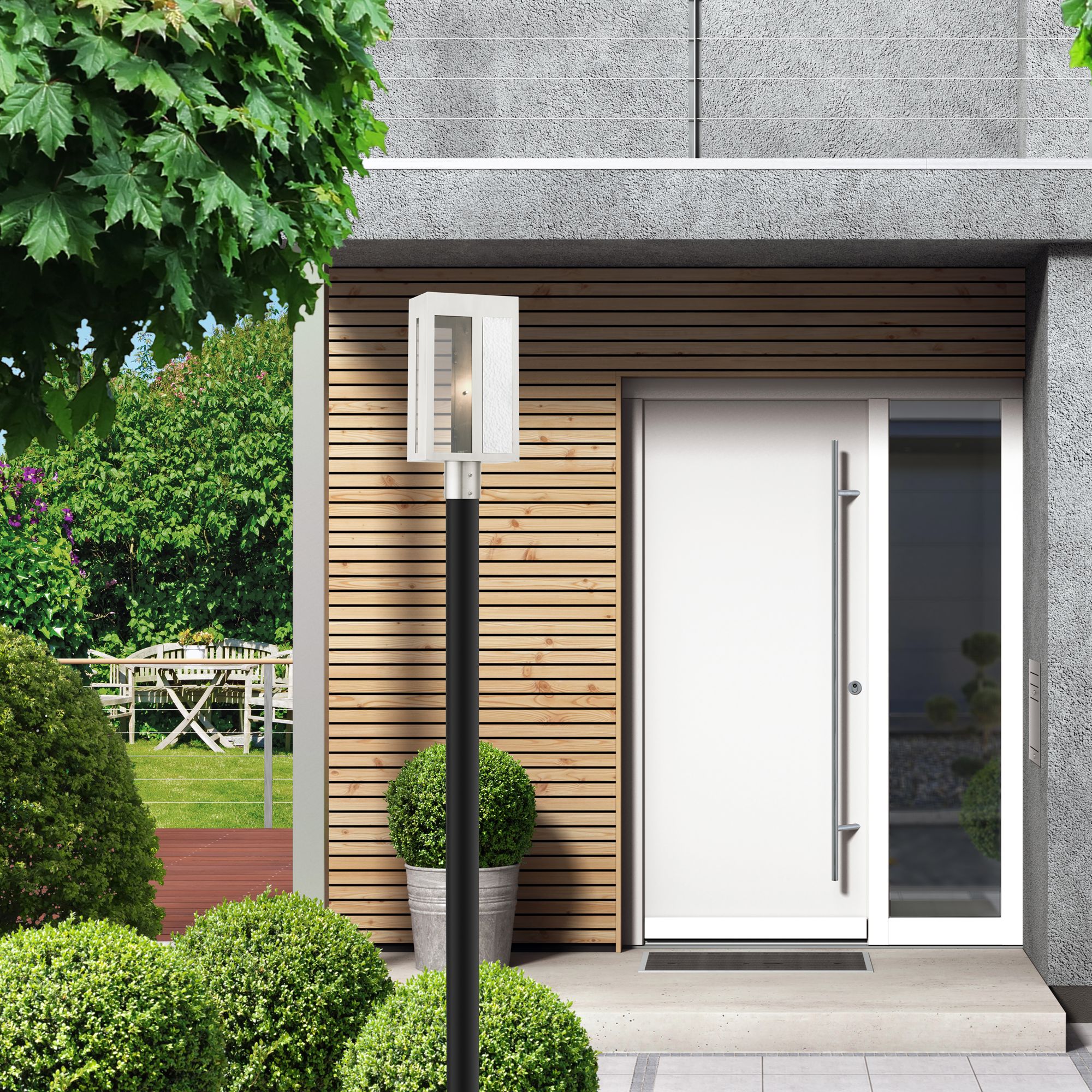 Lafayette 1 Light Brushed Nickel Outdoor Post Top Lantern