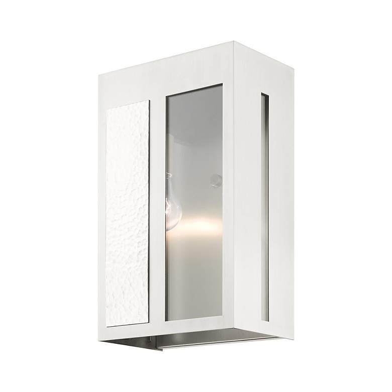 Image 6 Lafayette 1 Light Brushed Nickel Outdoor Wall Lantern more views