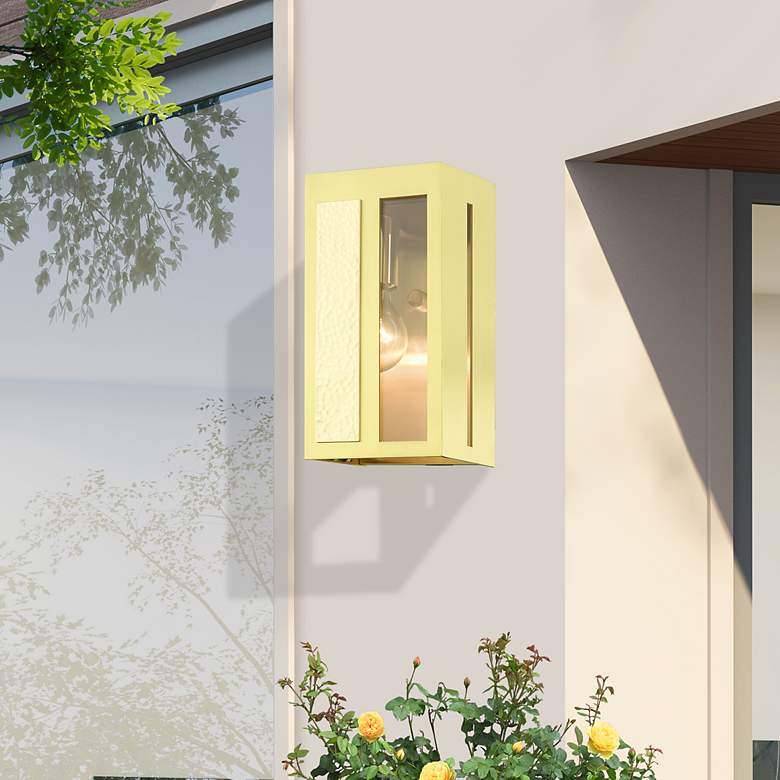 Image 1 Lafayette 1 Light Satin Brass Outdoor ADA Wall Lantern