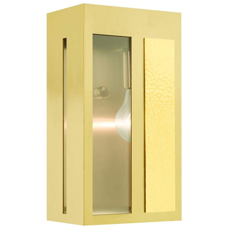 Image 1 Lafayette 1 Light Satin Brass Outdoor ADA Wall Lantern