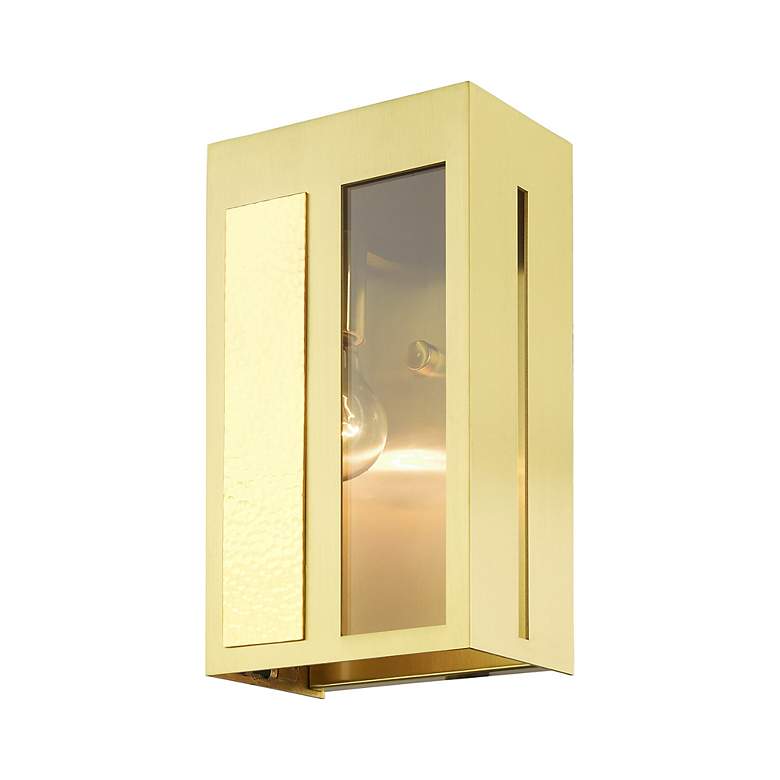Image 6 Lafayette 1 Light Satin Brass Outdoor ADA Wall Lantern more views