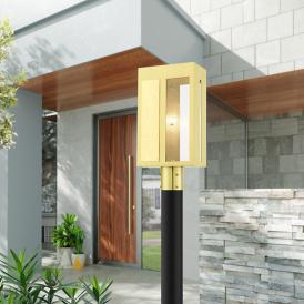 Lafayette 1 Light Satin Brass Outdoor Post Top Lantern Lafayette 1 Light Satin Brass Outdoor Post Top Lantern