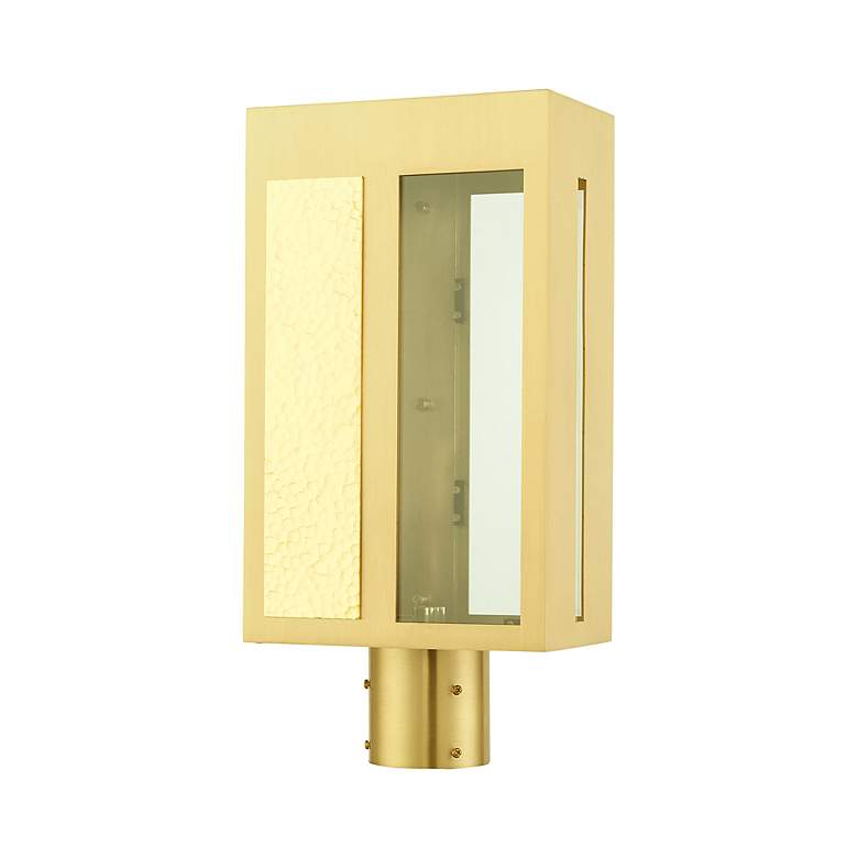 Image 4 Lafayette 1 Light Satin Brass Outdoor Post Top Lantern more views