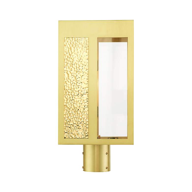Image 5 Lafayette 1 Light Satin Brass Outdoor Post Top Lantern more views
