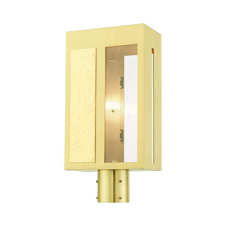 Image 6 Lafayette 1 Light Satin Brass Outdoor Post Top Lantern more views