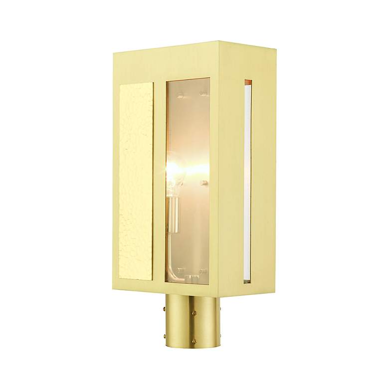 Image 7 Lafayette 1 Light Satin Brass Outdoor Post Top Lantern more views