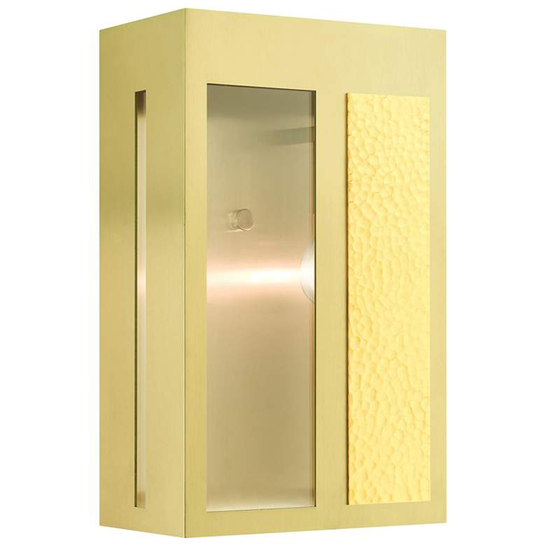 Image 1 Lafayette 1 Light Satin Brass Outdoor Wall Lantern