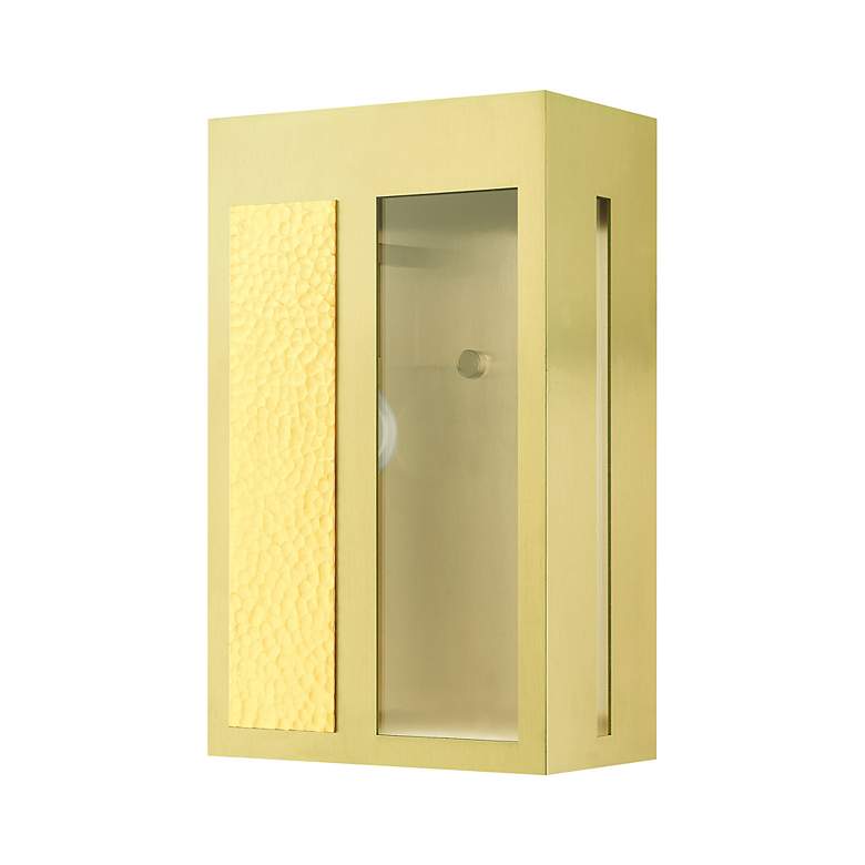Image 4 Lafayette 1 Light Satin Brass Outdoor Wall Lantern more views