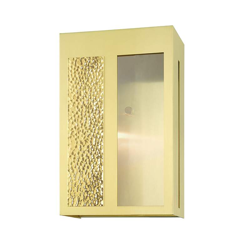 Image 5 Lafayette 1 Light Satin Brass Outdoor Wall Lantern more views
