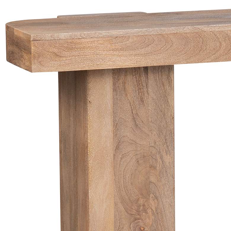 Image 2 Lafayette 60" Wide Stained Wood Rectangular Console Table more views