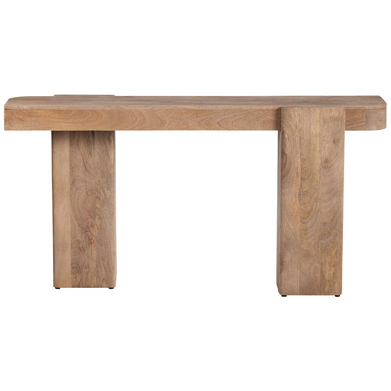Image 5 Lafayette 60" Wide Stained Wood Rectangular Console Table more views