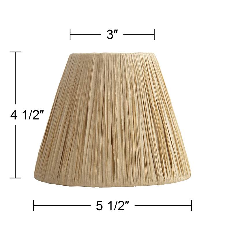 Image 6 Lafite Paper Tapered Drum Lamp Shade 3x5.5x4.5 (Clip-On) more views