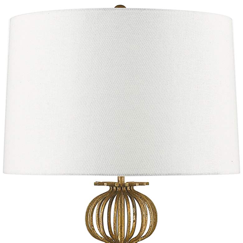 Image 3 Lafitte 27 1/2" Glazed Gilt Double Gourd Open Metal Table Lamp more views