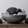 1_Laforge 17 1/2" Wide Gray and Braised Center Modern Bowl