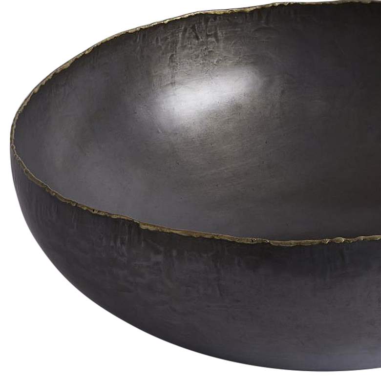 Image 3 Laforge 17 1/2" Wide Gray and Braised Center Modern Bowl more views
