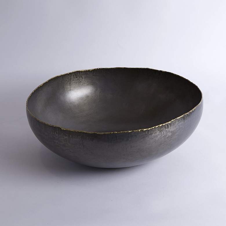 Image 5 Laforge 17 1/2" Wide Gray and Braised Center Modern Bowl more views