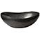 Laforge Semi-Gloss Bronze 15" Wide Oval Modern Centerpiece Bowl