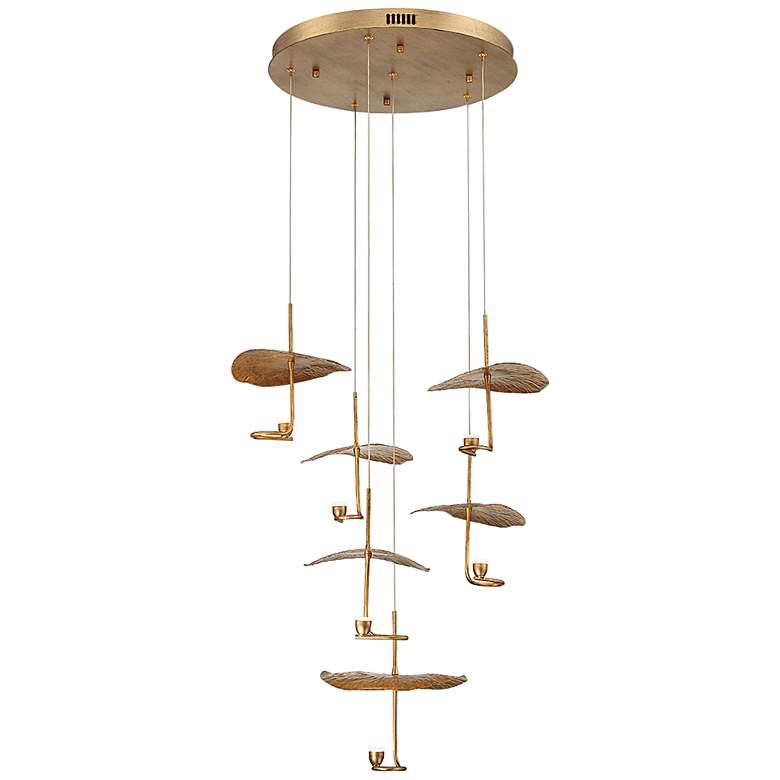Image 1 Lagatto 26" Wide Oil-Rubbed Bronze 6-Light LED Chandelier