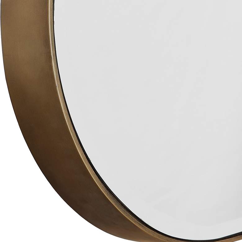 Image 6 Lago Antiqued Golden Bronze 21 1/4" x 40" Oval Wall Mirror more views