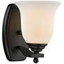 Lagoon 8" High Matte Black Wall Sconce