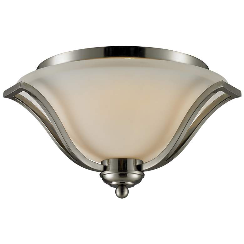 Image 1 Lagoon by Z-Lite Brushed Nickel 3 Light Flush Mount