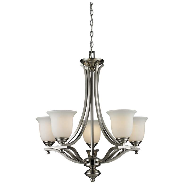 Image 1 Lagoon by Z-Lite Brushed Nickel 5 Light Chandelier