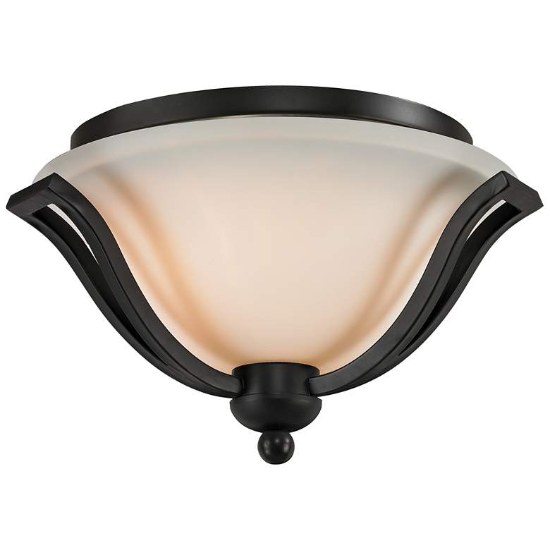 Image 1 Lagoon by Z-Lite Matte Black 2 Light Flush Mount