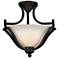 Lagoon by Z-Lite Matte Black 2 Light Semi Flush Mount