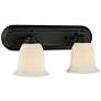 Lagoon by Z-Lite Matte Black 2 Light Vanity