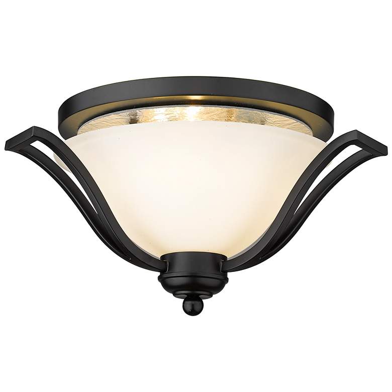 Image 1 Lagoon by Z-Lite Matte Black 3 Light Flush Mount