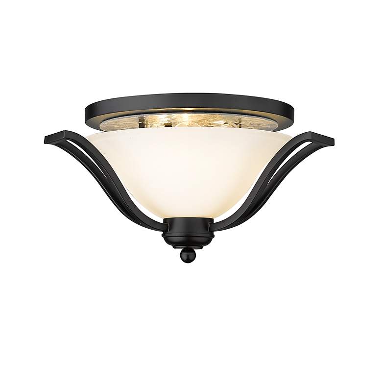 Image 4 Lagoon by Z-Lite Matte Black 3 Light Flush Mount more views