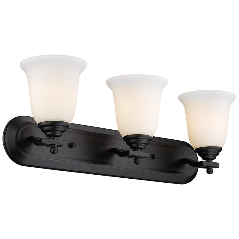 Image 1 Lagoon by Z-Lite Matte Black 3 Light Vanity