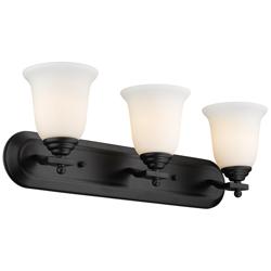 Lagoon by Z-Lite Matte Black 3 Light Vanity