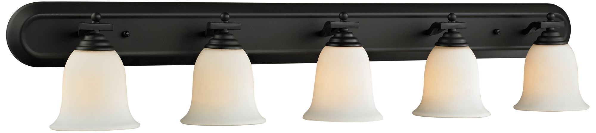 Lagoon by Z-Lite Matte Black 48 inch 5 Light Vanity