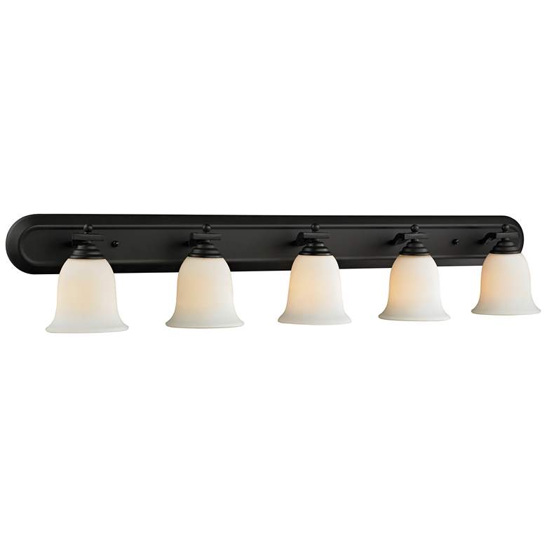 Image 1 Lagoon by Z-Lite Matte Black 5 Light Vanity