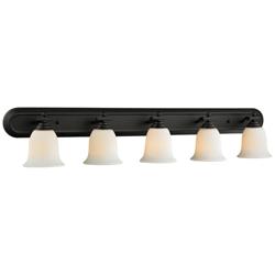 Lagoon by Z-Lite Matte Black 5 Light Vanity