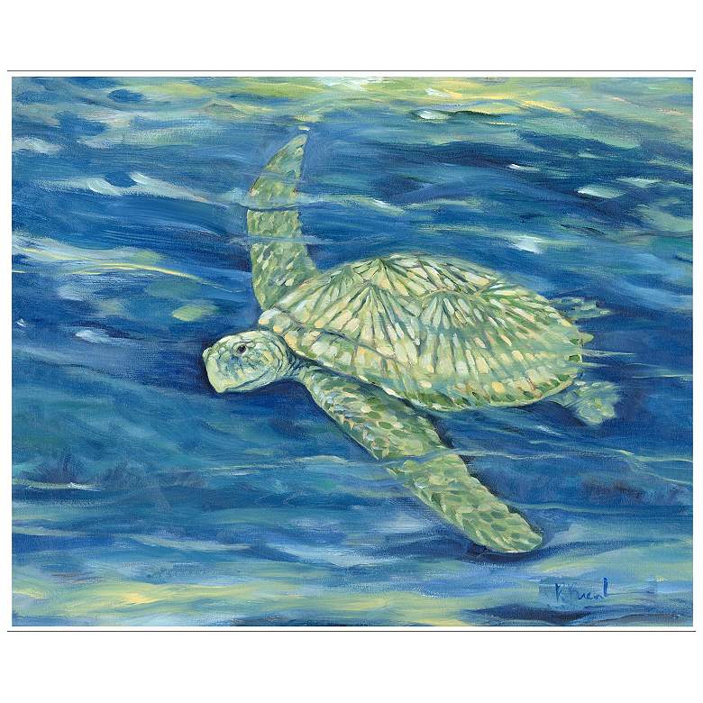 Image 1 Lagoon Turtle II 31"W x 25"H Canvas
