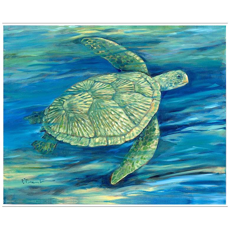 Image 1 Lagoon Turtle III 31"W x 25"H Canvas