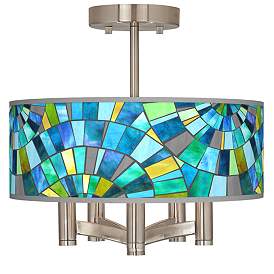 Image1 of Lagos Mosaic Ava 5-Light Nickel Ceiling Light