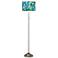 Lagos Mosaic Brushed Nickel Pull Chain Floor Lamp